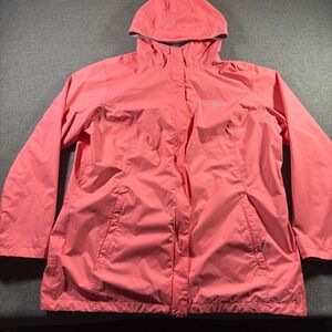 Columbia Switchback II Rain Jacket Womens 1X Coral Pink Waterproof Hooded RW2436